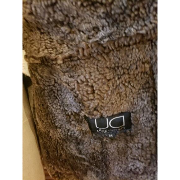 UA Utex Design Full Brown Shearling Coat Medium - Picture 5 of 5